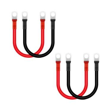 Imagem de Conjunto De Cabos De Bateria E Inversor 12V 2AWG Vermelho E Preto De C