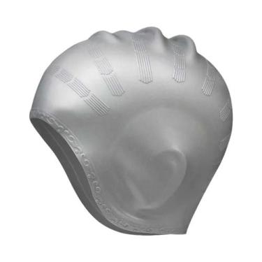 Imagem de Touca De Natação Profissional De Silicone Para Adultos Com Bolsos Para