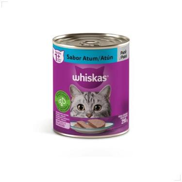 Imagem de Ração Úmida para Gatos Adultos WHISKAS Lata Patê 290g, Atum