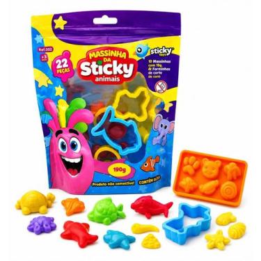 Imagem de Massinha de modelar animals 22 peças - sticky toys