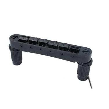 Imagem de Guyker Ponte de sela de guitarra - Pontes Tune-O-Matic com pinos de substituição para guitarra elétrica LP EPI de 6 cordas (GM003, preto)