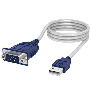 Imagem de SABRENT Cabo conversor USB 2.0 para serial (9 pinos) DB 9 RS 232, chipset prolífico, hexnuts, [Windows 10/8.1/8/7/VISTA/XP, Mac OS X 10.6 e acima] 1,8 m (CB-9P6F)
