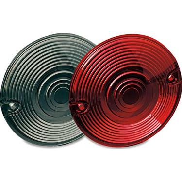 Imagem de Kuryakyn Acessório de iluminação de motocicleta 4997: Lentes planas de substituição de 8,6 cm de diâmetro/luzes pisca-pisca para motocicletas Harley-Davidson 1986-2019, fumaça, 1 par