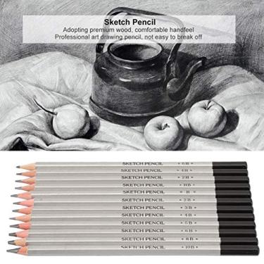 Imagem de Lápis de grafite, lápis artístico de grande capacidade, iniciantes, amadores, estudantes, artistas desenhando para escrever, 12 peças de esboço