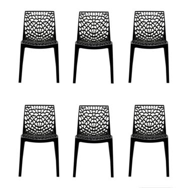 Imagem de Conjunto de 6 Cadeiras Gruv Preta
