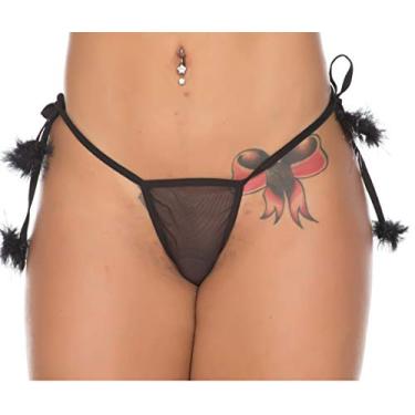 Imagem de Fio Dental Pompom Pimenta Sexy Preta - Calcinha Sexy