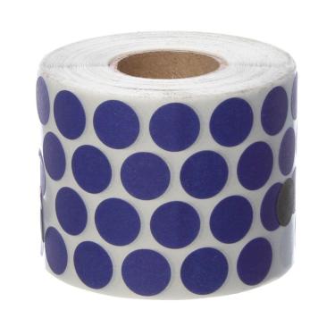 Imagem de Etiqueta Adesiva Bolinha para Identificação Azul de Ø12mm com 5000 Unidades Coringa