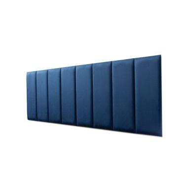 Imagem de Placas Cabeceira Modulada Adesiva Queen Estofada 160cm x 60cm Kit 8 Placas - Suede Azul