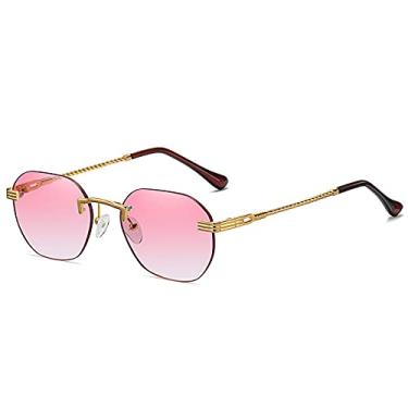 Imagem de Óculos de sol punk sem aro masculino feminino designer vintage óculos de sol UV400 tons de gradiente óculos modernos, 6,A