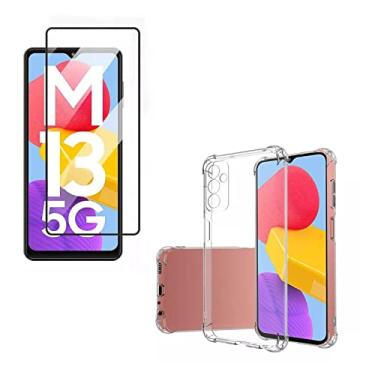 Imagem de Kit Capa Anti Impacto e Película 5D 9D Cerâmica Compatível Samsung Galaxy M13 M23 M33 M53 (Galaxy M13)