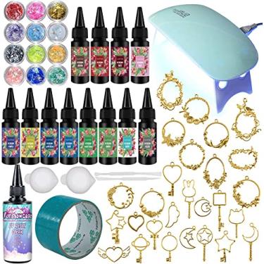 Imagem de Tipo rígido translúcido de resina UV de 13 cores com pacote de fornecimento de fundição de joias de 58 kits