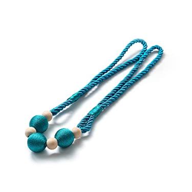 Imagem de Cortina tiebacks Alça de cortina simples sem perfurações Acessórios criativos para cortina,Aqua azul,2 PCS