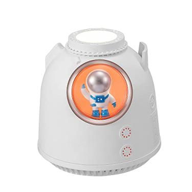Imagem de REJOON umidificador 260ML cápsula espacial umidificador de ar USB ultrassônico névoa fresca aromaterapia difusor de água com luz led astronauta umidificador branco (cor: branco)