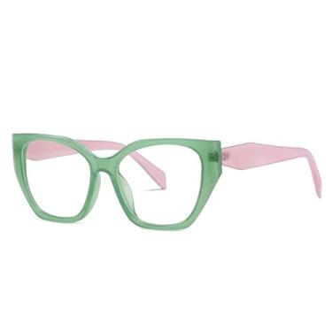 Imagem de armação de óculos de olho de gato de cor doce clara para mulheres óculos quadrados tons de óculos de sol femininos, 4, tamanho único