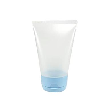 Imagem de BISNAGA PLÁSTICA TRANSPARENTE 30ML C/TAMPA FLIP TOP (50 PEÇAS) (azul bebe)