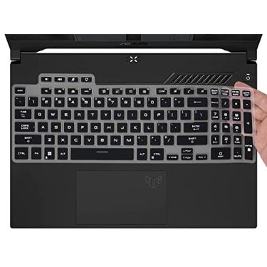 Imagem de Capa de Teclado CaseBuy para ASUS TUF Gaming F15 A15 2022, F17 A7, Preta, Silicone, À Prova D'água e Poeira