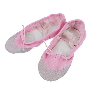 Imagem de Sapatos de treino de balé Sapatos de balé Sapatos de ioga Sapatos folcloreto Pantufas bailarina Roupas de dança Ballet Suprimentos Tamanho 28, rosa, Size 13