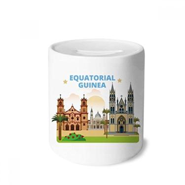 Imagem de DIYthinker Castelo da Guiné Equatorial Caixa para Dinheiro Caixa de Cerâmica Porta-Moedas Presente