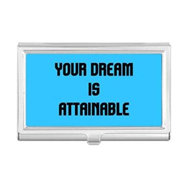 Imagem de Carteira com citações inspiradoras que alcançam cartões de visita, porta-cartões