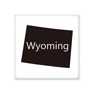 Imagem de Decalque brilhante de azulejo de cerâmica dos Estados Unidos da América Wyoming