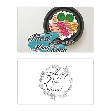 Imagem de Cartão de felicitações Hong Kong Claypot China Ano Novo Festival Bless Message Present