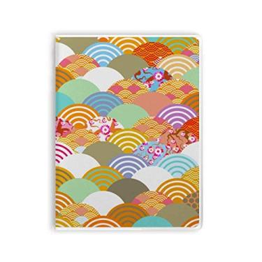 Imagem de Caderno com estampa geométrica de flores de esquadrão japonês, capa macia para diário