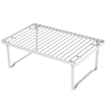 Imagem de YOI Organizador de Prateleira de Aço Carbono Empilhável Metalla Branco 31X20CM, 811300181