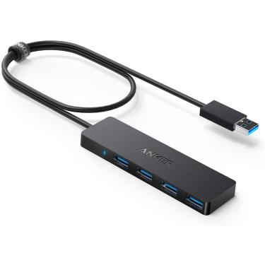 Imagem de Hub USB 3.0 de 4 portas Anker, Hub USB de dados ultra-finos com cabo estendido de 2 pés [Carregamento Não Suportado], para MacBook, Mac Pro, Mac mini, iMac, Surface Pro, XPS, PC, Flash Drive, HDD móvel