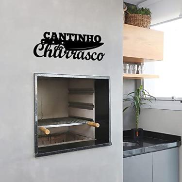 Imagem de Placa Decorativa 50x20cm - Cantinho do Churrasco