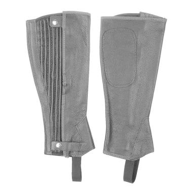 Imagem de Perneira de Couro para Montaria com Zíper Bronc-Steel Preta 25507