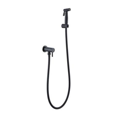 Imagem de Ducha Higiênica Inox Preto Com Registro Nox15B Doan