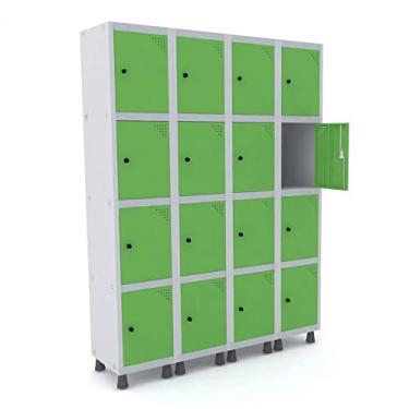 Imagem de Armário Roupeiro 16 Portas Aço Grp 504/16 Pandin Móveis