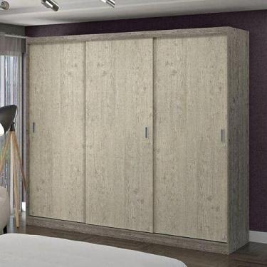 Imagem de Guarda Roupa Casal 3 Portas de Correr Foscarini Demolição/marfim Areia