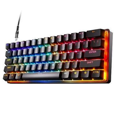 Imagem de SteelSeries Novo Apex 9 Mini – Mini teclado óptico HotSwap – Design 60% compacto – Interruptores ópticos – Personalização RGB – Moldura de liga de alumínio – Tecla PBT Double Shot