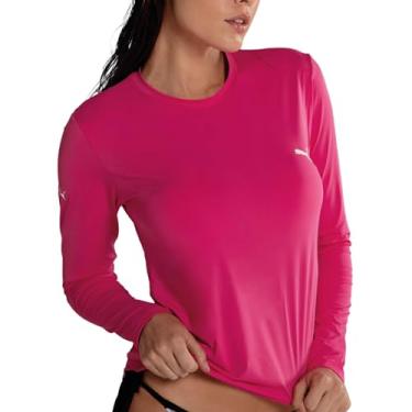 Imagem de Camiseta Puma Camiseta Manga longa Camiseta Proteção UV50+ Feminina Adulta, Pink, G
