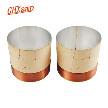 Imagem de Ghxamp 61mm bobina de voz para alto-falante  8ohm  woofer  redondo  fio de cobre  alumínio branco