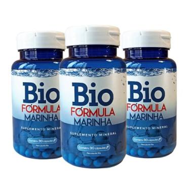 Imagem de Kit 3 Multimineral Bio Fórmula Marinha 90 Cápsulas (Cálcio + Magnésio + Ferro + Molibdênio + Cromo + Silício)