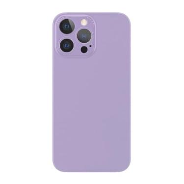 Imagem de LXURY Capa ultrafina para iPhone 15 Pro Max/15 Pro/15 Plus/15, capa protetora de polipropileno fosco à prova de choque com suporte de carregamento sem fio, roxo 2,15