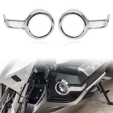 Imagem de VEISUTOR Acabamento de farol de neblina para Gold Wing GL1800, anel de acabamento de faróis de neblina cromados, moldura decorativa para Honda Gold Wing Tour GL 1800 2018-2024 acessórios
