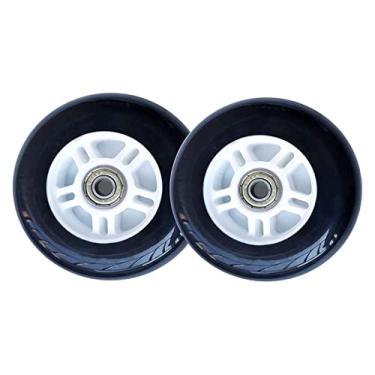 Imagem de Rodas de substituição para scooter, rodas de trotinete de 100 mm, roda de substituição de poliuretano com rolamentos ABEC-7, serve na maioria dos pneus de trotinete elétrica (branco)