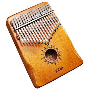 Imagem de Kalimba 17 teclas piano de polegar, instrumento xilofone de dedo amante de música (mogno) 18 cm x 13 cm cor primária B