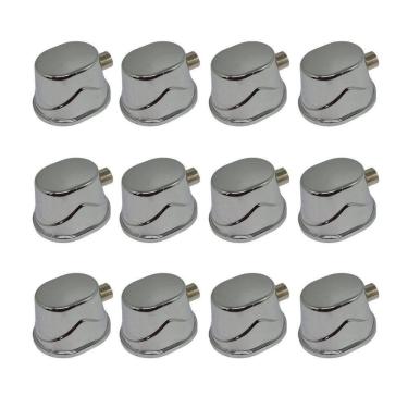 Imagem de Kit 12 Canoas Para Tom Caixa e Surdo de Bateria 19.4 Cromada