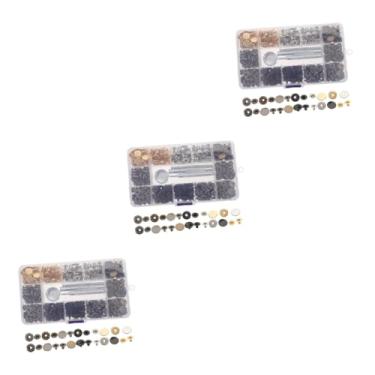Imagem de Operitacx 3 Partidas fechos de metal para roupas botões de costura de roupas kit de fechos de pressão conjunto de pulseira carteira de couro kit de fecho de botão de pressão