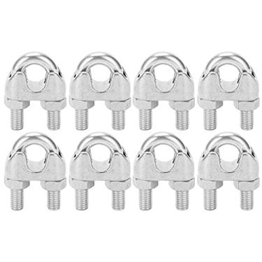 Imagem de Braçadeira De Cabo De Corda De Fio M10 De 3/8 Polegadas, Clipe De Corda De Fio De Aço Inoxidável 8pcs, Prendedor De Sela Em U De Metal, Prendedor De Sela Em U