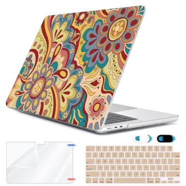 Imagem de HOHAIYOO Compatível com MacBook Air 13,6 polegadas 2024-2022 modelo A3113 M3 A2681 M2, capa rígida e capa de teclado, protetor de tela e capa de webcam para novo M3 Mac Air 13 polegadas com Touch ID,