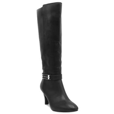 Imagem de London Fog Bota feminina de salto alto, Preto, 40