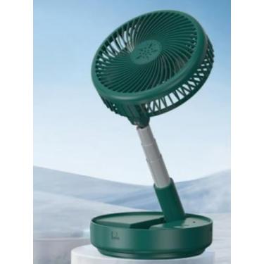 Imagem de Ventilador de mesa multifuncional dobrável, bateria recarregável grande de 7200 mAh, ventilador de chão externo ajustável, ventilador USB, vento natural de 4 velocidades, quarto, acampamento,