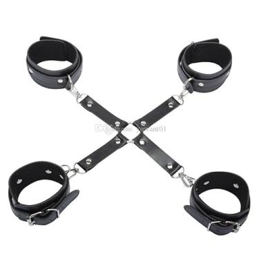 Imagem de Kit Separador com Algema BDSM Bracelete e Tornozeleira Sado (DX1722)