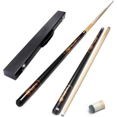 Imagem de Bastão de sinuca, 1/2 taco de bilhar articulado, conjunto de tacos de bilhar de bolas de bilhar, aperto de mão antiderrapante, bastões de tacos para jogadores profissionais de bilhar (taco de bilhar +