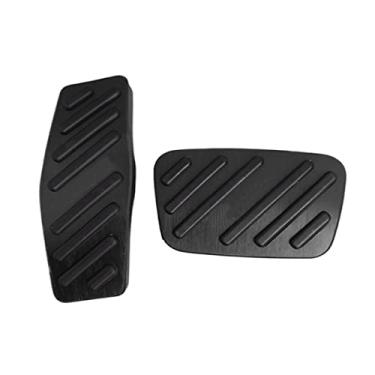 Imagem de XYHGM Capa de pedal de freio a gás de alumínio antiderrapante para Chevy Equinox Impala Cruze Blazer Traverse, para GMC Acadia Terrain, para Calilac XT5 XT6 e para Buick Enclave Encore Regal Pedal Pads 2 peças (preto)